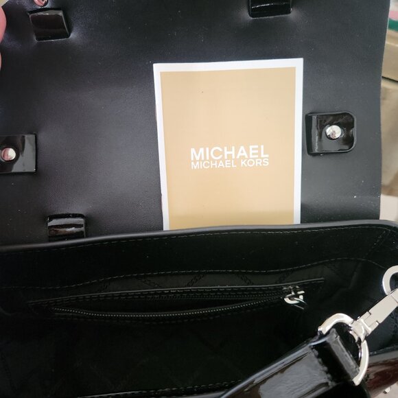 MICHAEL Michael Kors Manhattan Medium Patent Leather Satchel - Picture 6 of 11